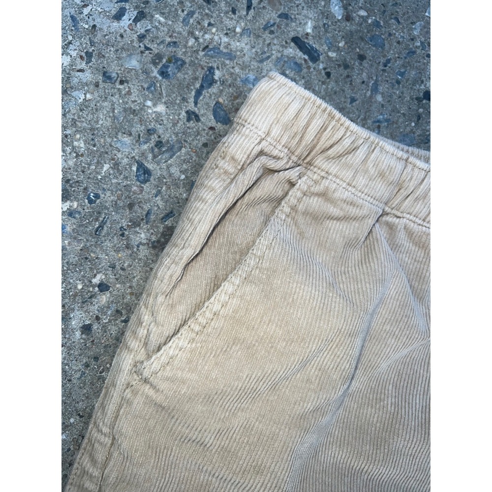 Katin Mens Corduroy Shorts Tan Khaki Elastic Waist Drawstring Stretch XL - Picture 2 of 11